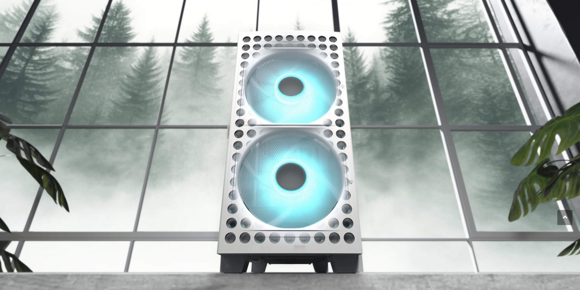 COUGAR PC skříň AIRFACE ECO RGB White Mid Tower Airflow 2 x 180mm ARGB PWM Fans 1x 120mm ARGB Fan