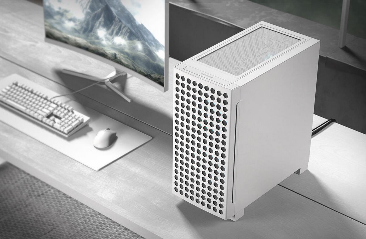 COUGAR PC skříň AIRFACE ECO RGB White Mid Tower Airflow 2 x 180mm ARGB PWM Fans 1x 120mm ARGB Fan