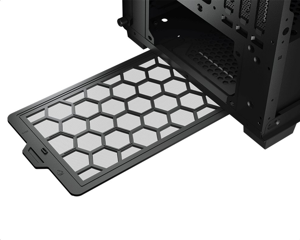 COUGAR PC skříň AIRFACE PRO RGB Black Mid Tower Airflow Panel 3 x 120mm ARGB Fans 1x 120mm ARGB Fan TG Left Panel