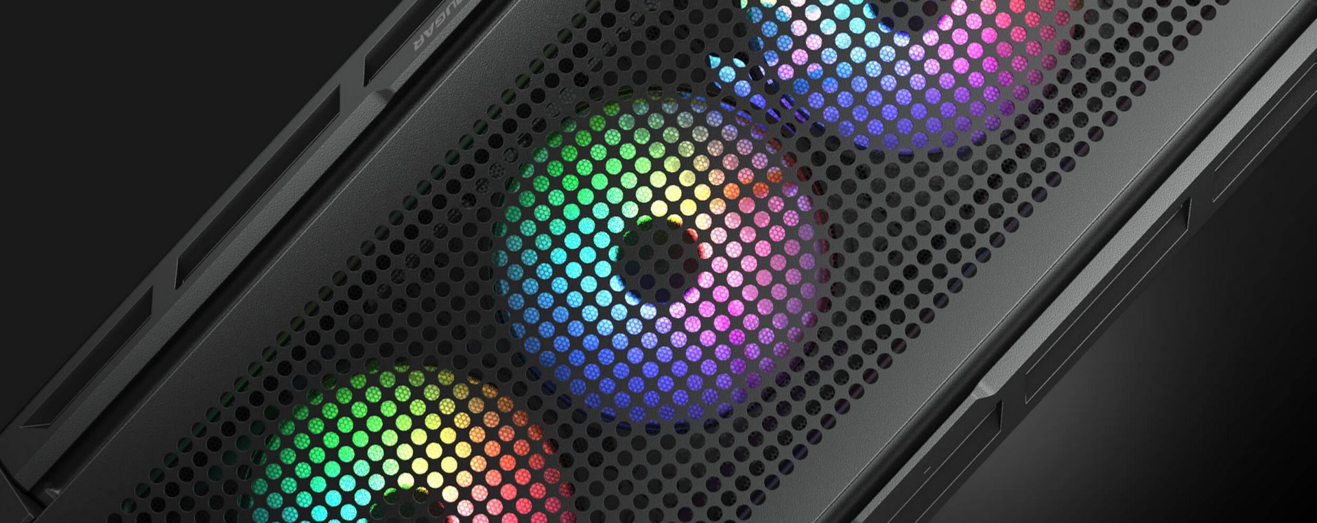 COUGAR PC skříň AIRFACE PRO RGB Black Mid Tower Airflow Panel 3 x 120mm ARGB Fans 1x 120mm ARGB Fan TG Left Panel