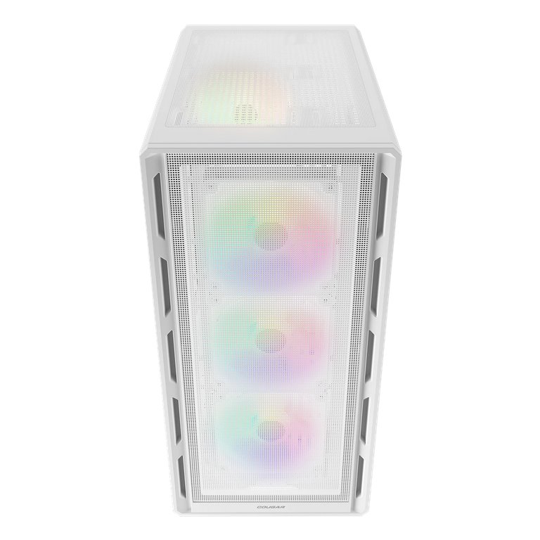 COUGAR PC skříň AIRFACE PURE RGB White Mid Tower Mesh Front Panel 3 x 120mm ARGB Fan, Rear Panel 1x 120mm ARGB Fan