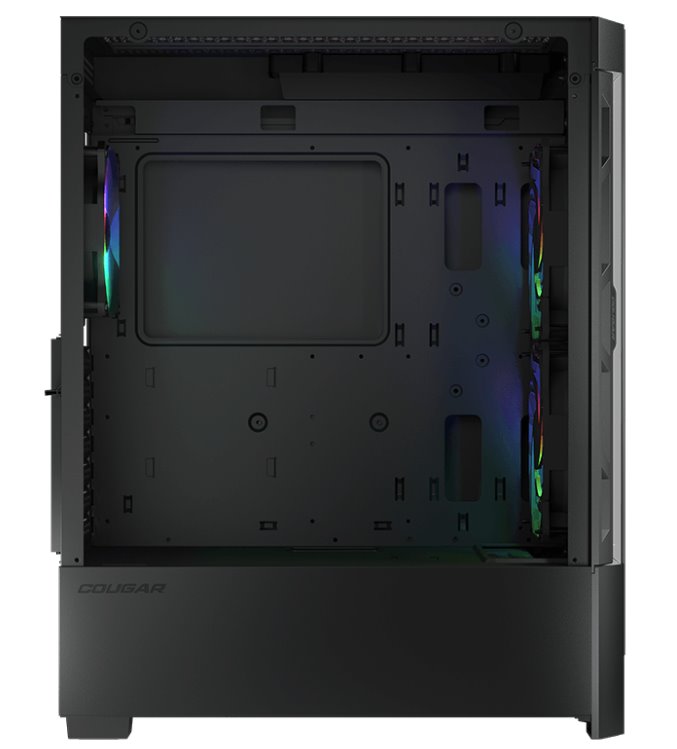 COUGAR PC skříň AIRFACE RGB Black Mid Tower Mesh Front Panel 2 x 140mm ARGB Fans 1x 120mm ARGB Fan TG Left Panel