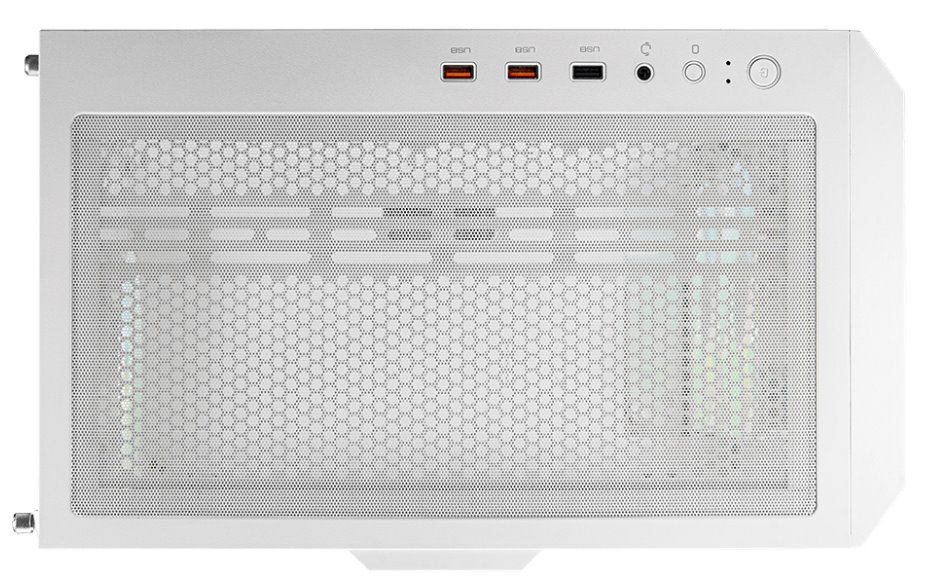 COUGAR PC skříň AIRFACE RGB White Mid Tower Mesh Front Panel 2 x 140mm ARGB Fans 1x 120mm ARGB Fan TG Left Panel
