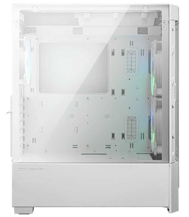 COUGAR PC skříň AIRFACE RGB White Mid Tower Mesh Front Panel 2 x 140mm ARGB Fans 1x 120mm ARGB Fan TG Left Panel