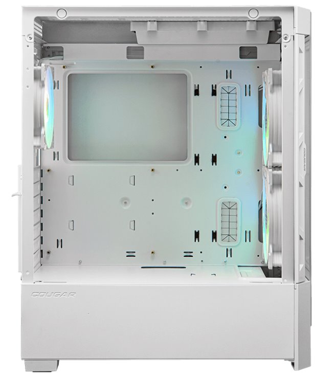 COUGAR PC skříň AIRFACE RGB White Mid Tower Mesh Front Panel 2 x 140mm ARGB Fans 1x 120mm ARGB Fan TG Left Panel