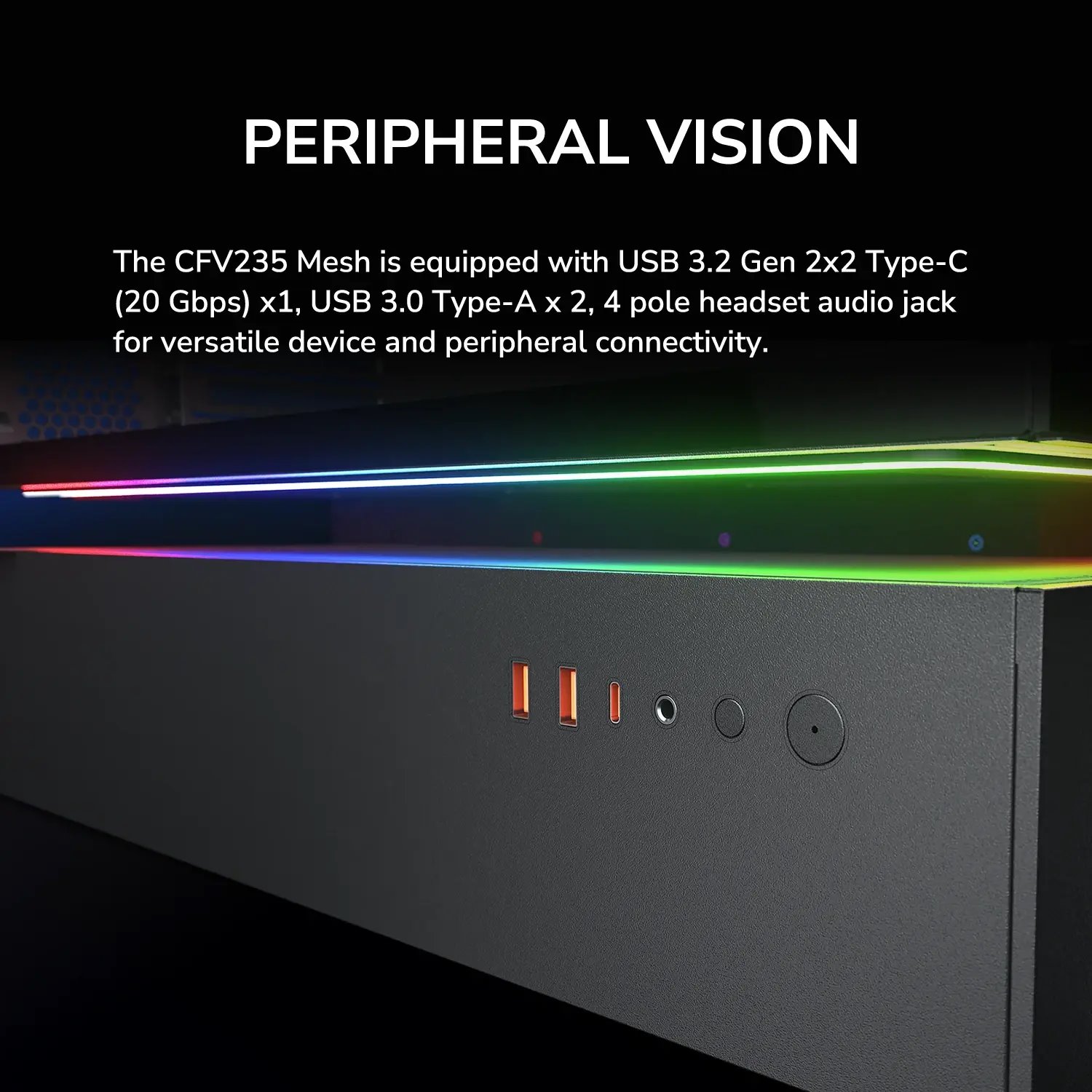 COUGAR PC skříň CFV235 Black Mid Tower Mesh