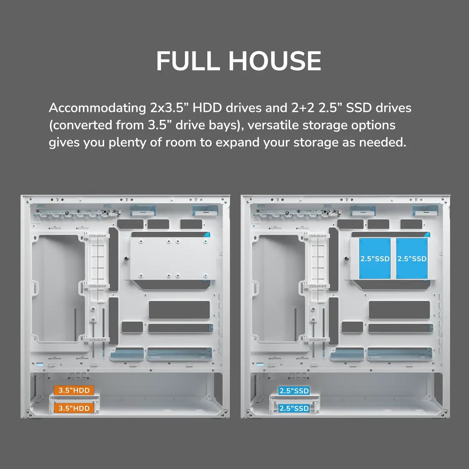 COUGAR PC skříň CFV235 Black Mid Tower Mesh