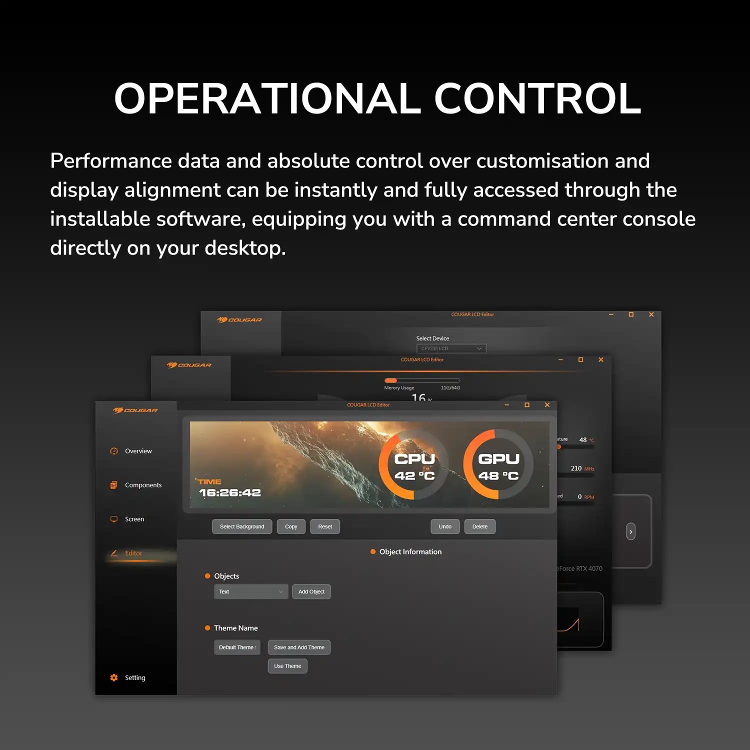 COUGAR PC skříň CFV235 Black Vision Mid