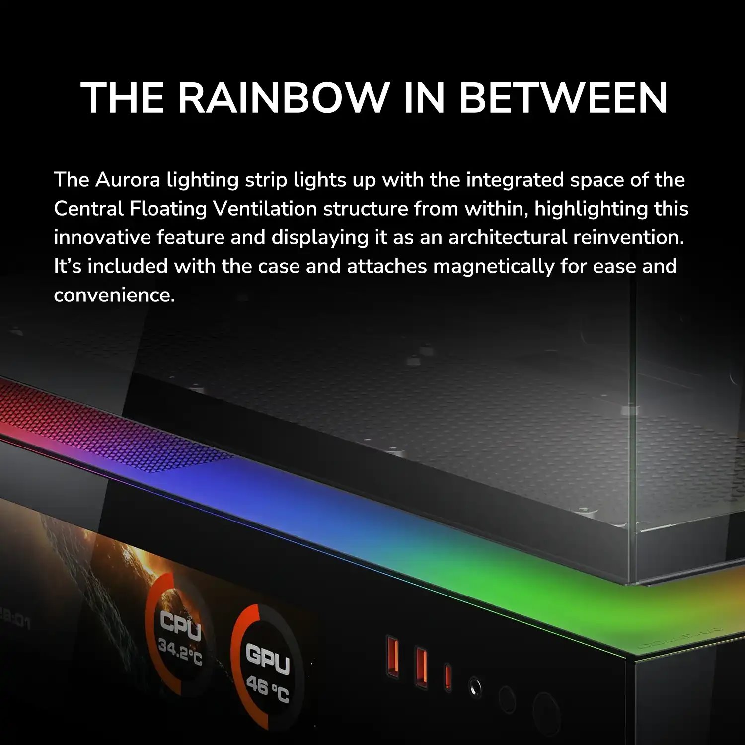 COUGAR PC skříň CFV235 Black Vision Mid