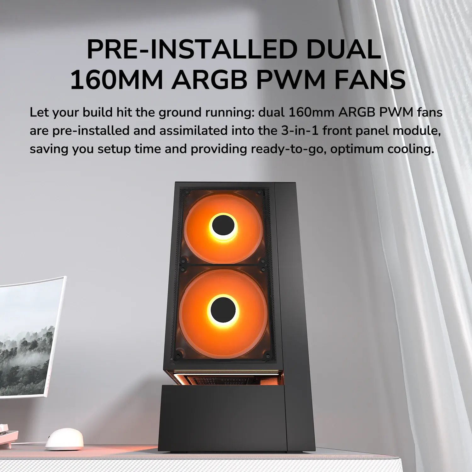 COUGAR PC skříň CFV235 Mesh Black Mid