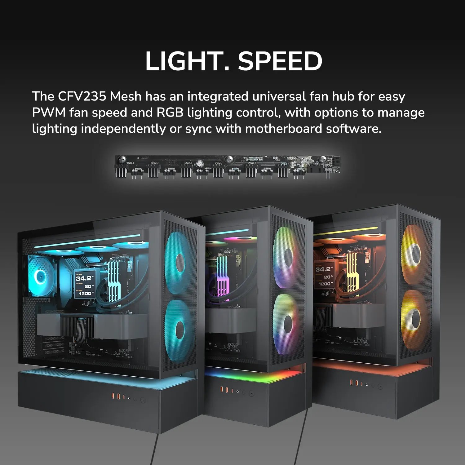 COUGAR PC skříň CFV235 Mesh Black Mid