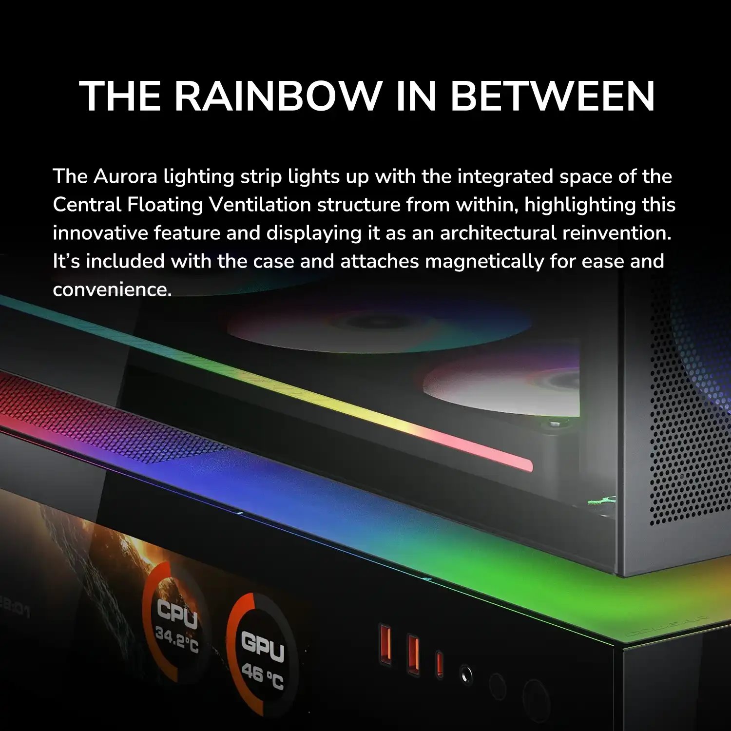 COUGAR PC skříň CFV235 Mesh Vision White Mid