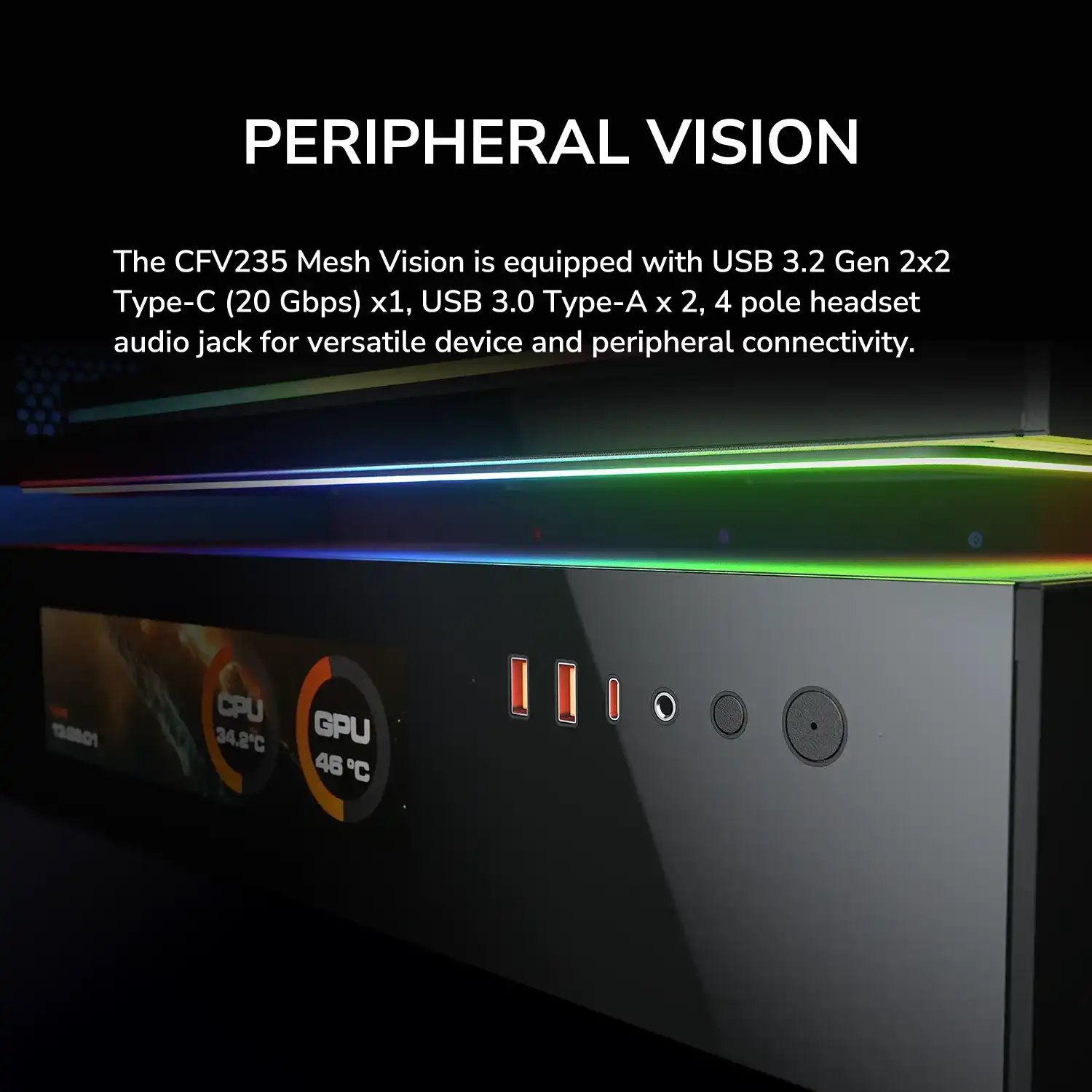 COUGAR PC skříň CFV235 Mesh Vision White Mid