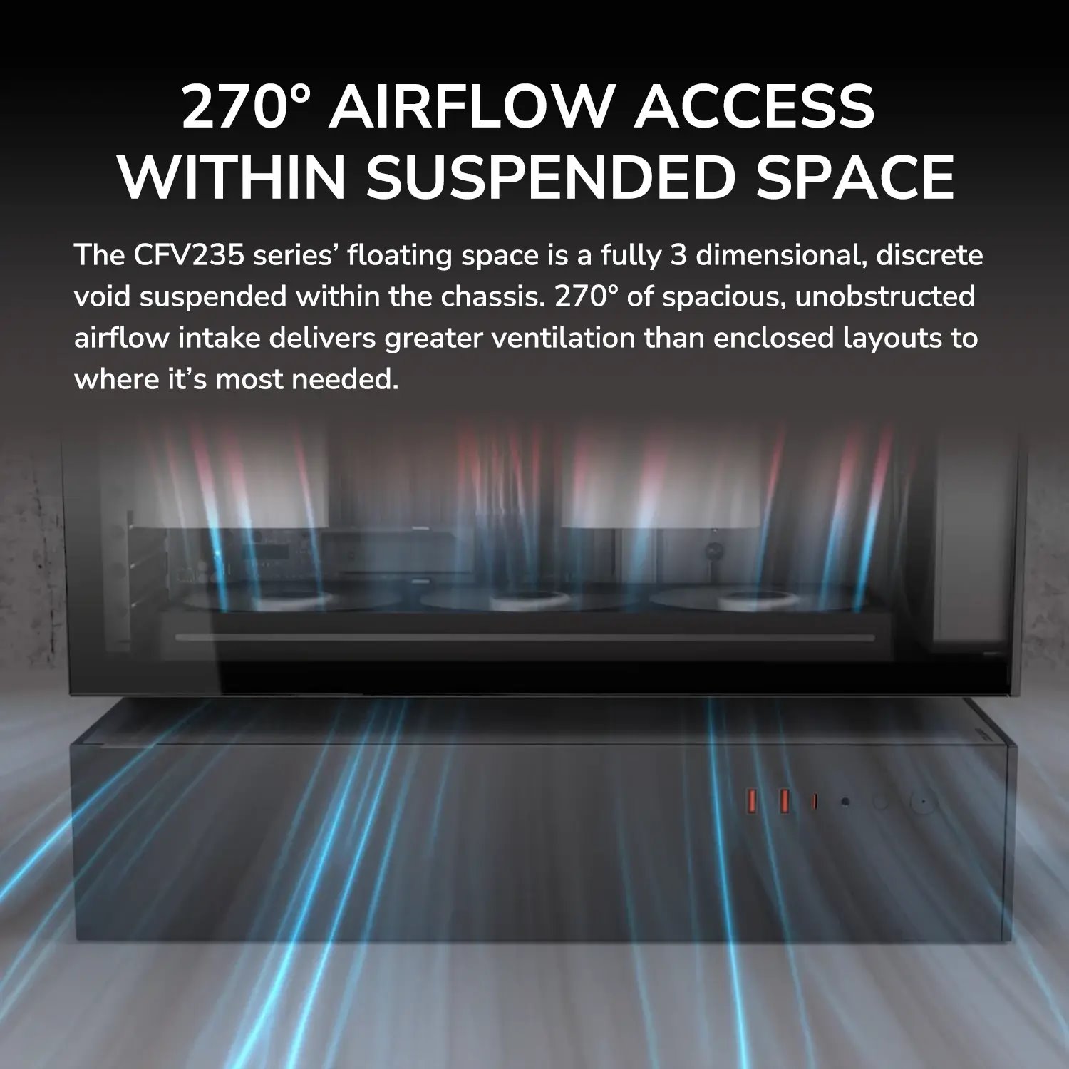 COUGAR PC skříň CFV235 Mesh White Mid