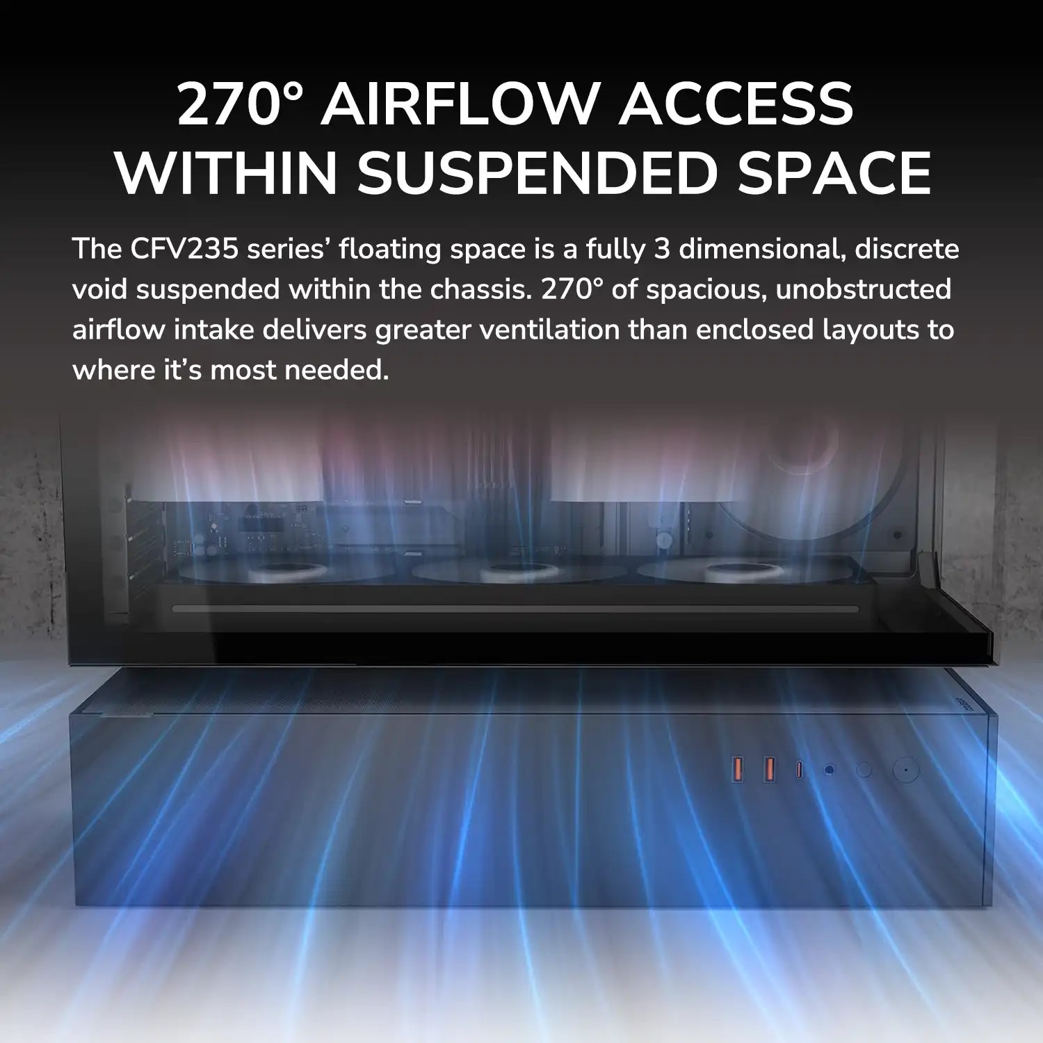 COUGAR PC skříň CFV235 White Mid Tower