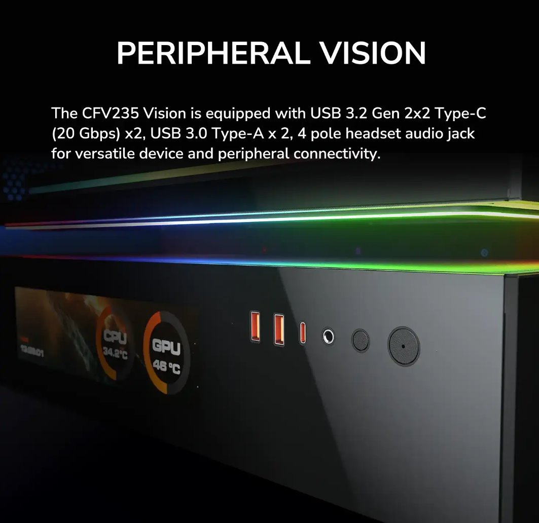 COUGAR PC skříň CFV235 White Vision Mid