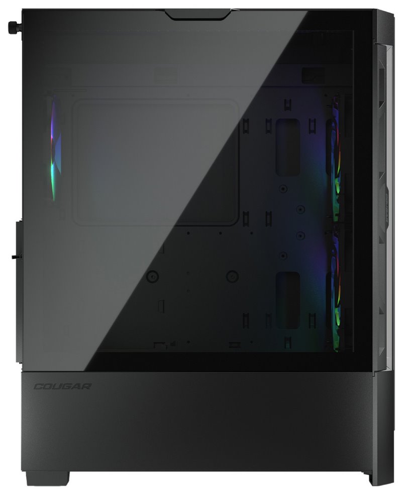 COUGAR PC skříň DUOFACE Black Mid Tower Airflow Front Panel TG Left Panel 2 x ARGB 140mm & 1x 120mm Fans