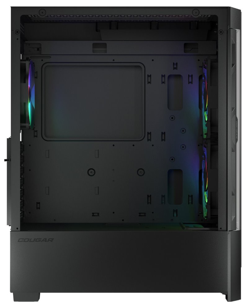 COUGAR PC skříň DUOFACE Black Mid Tower Airflow Front Panel TG Left Panel 2 x ARGB 140mm & 1x 120mm Fans