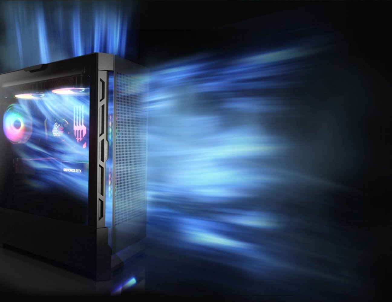 COUGAR PC skříň DUOFACE Black Mid Tower Airflow Front Panel TG Left Panel 2 x ARGB 140mm & 1x 120mm Fans