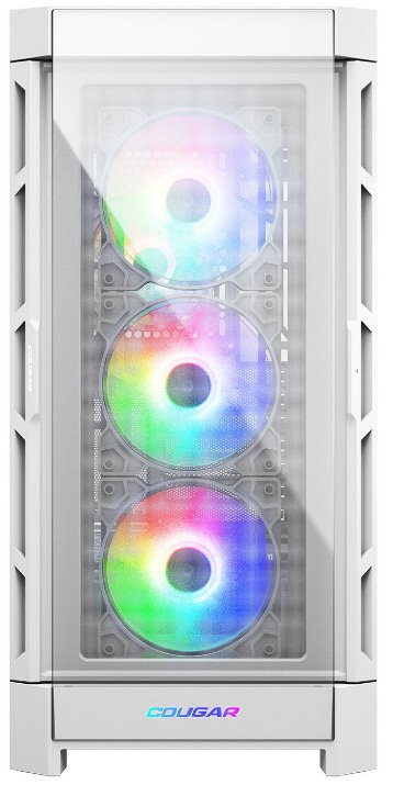 COUGAR PC skříň DUOFACE Pro RGB White Mid Tower TG & Airflow Front Panel 4 x ARGB Fans TG Left Panel