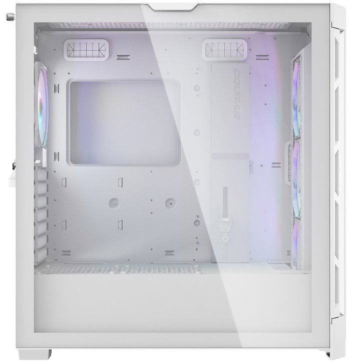 COUGAR PC skříň DUOFACE Pro RGB White Mid Tower TG & Airflow Front Panel 4 x ARGB Fans TG Left Panel