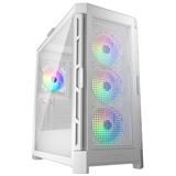 COUGAR PC skříň DUOFACE Pro RGB White Mid Tower TG & Airflow Front Panel 4 x ARGB Fans TG Left Panel