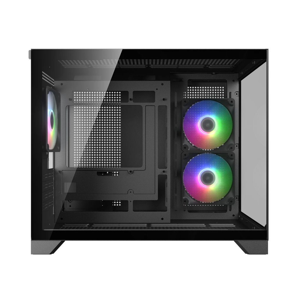 COUGAR PC skříň FV150 RGB Black Mini tower (poškozený obal, skříň v pořádku)
