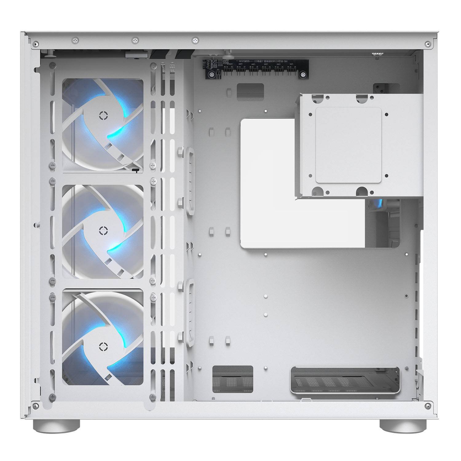 COUGAR PC skříň FV150 RGB White Mid tower Dual-Chamber ATX glass, 4x 120mm ARGB fans