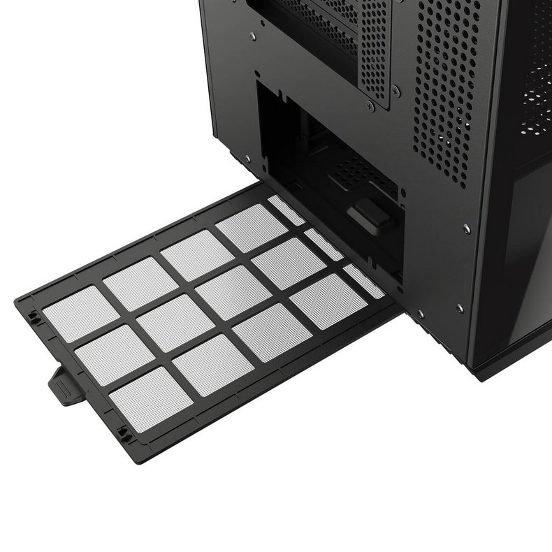 COUGAR PC skříň FV270 Black Mid tower tempered curved glass perimeter quick detachable air filters up to 9 fans