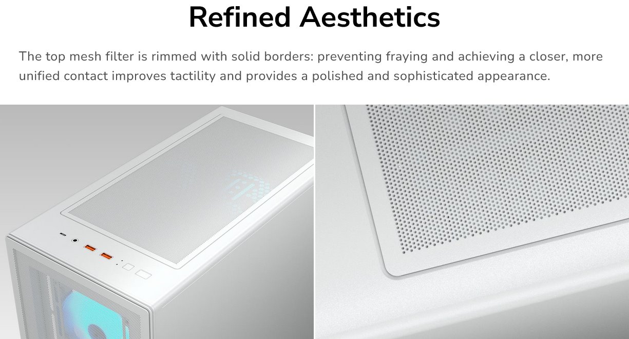 COUGAR PC skříň MX220 RGB Black Mid Tower Mesh Front Panel 4 x 120mm ARGB Fans TG Left Panel