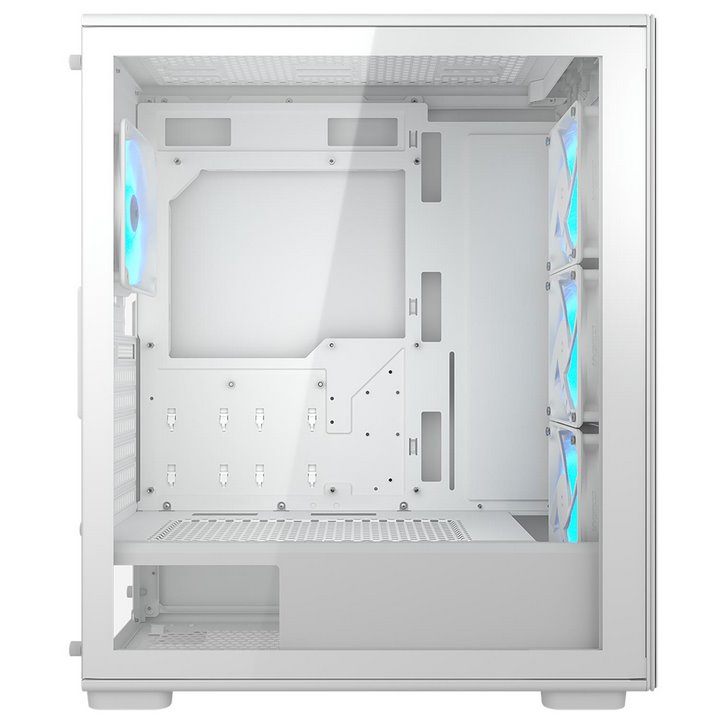 COUGAR PC skříň MX220 RGB White Mid Tower Mesh Front Panel 4 x 120mm ARGB Fans TG Left Panel