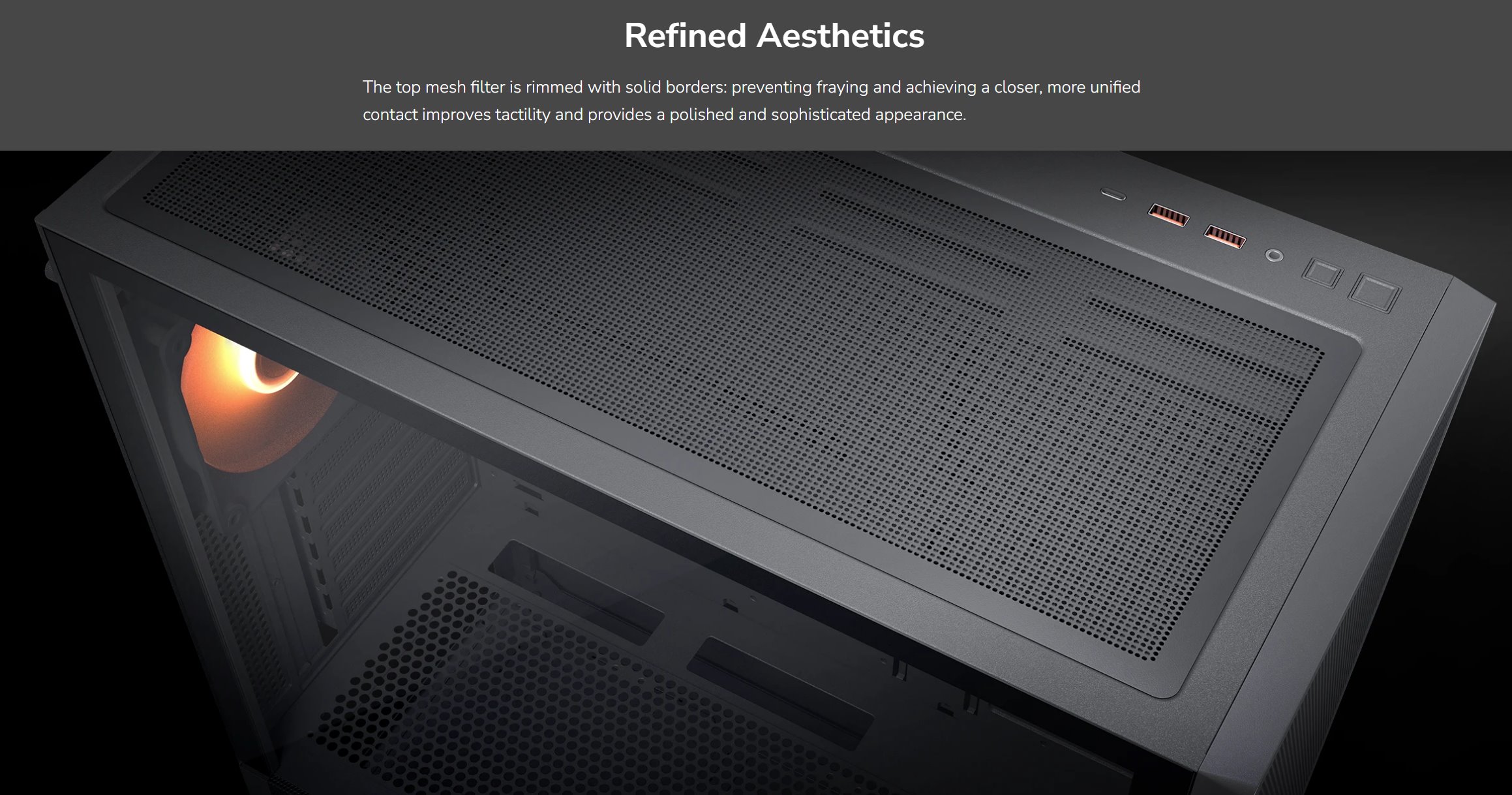 COUGAR PC skříň MX230 White RGB Mid Tower Mesh Front Panel 4 x 120mm ARGB Fans TG Left Panel