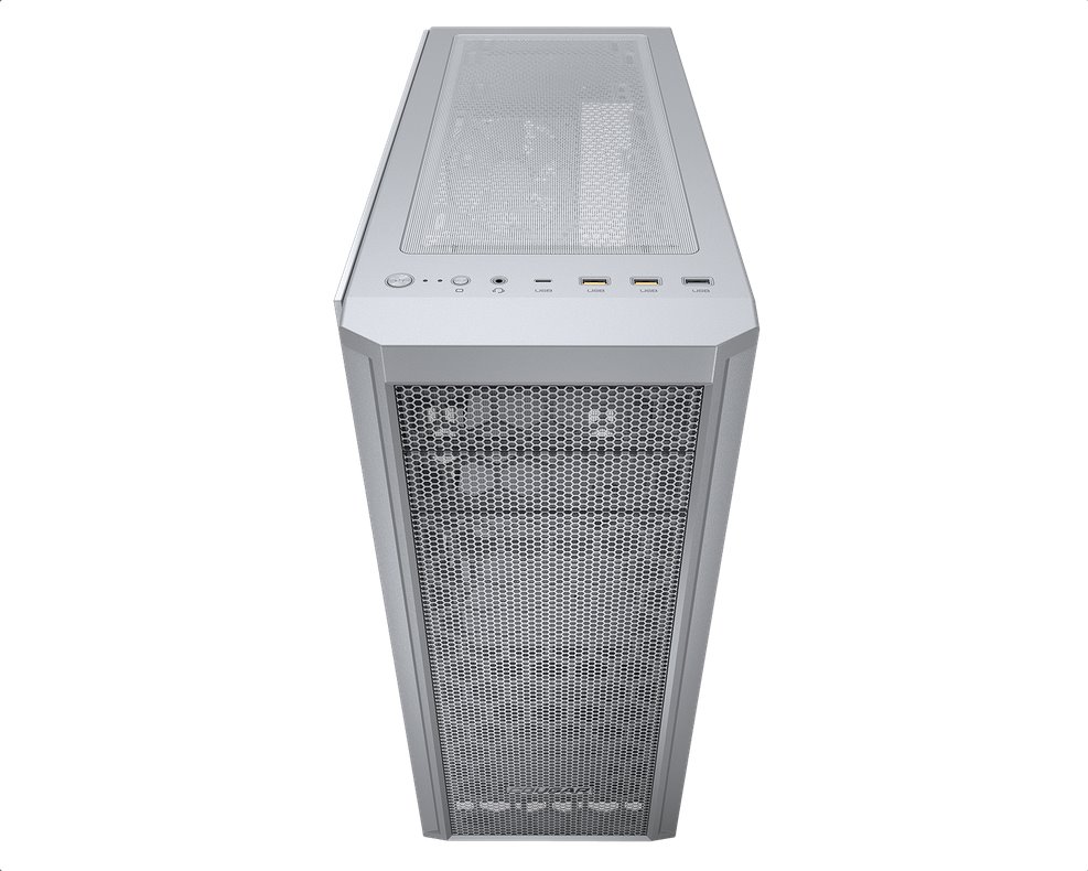 COUGAR PC skříň MX330-G Pro White Mid Tower Mesh Front Panel 1 x 120mm Fan TG Left Panel
