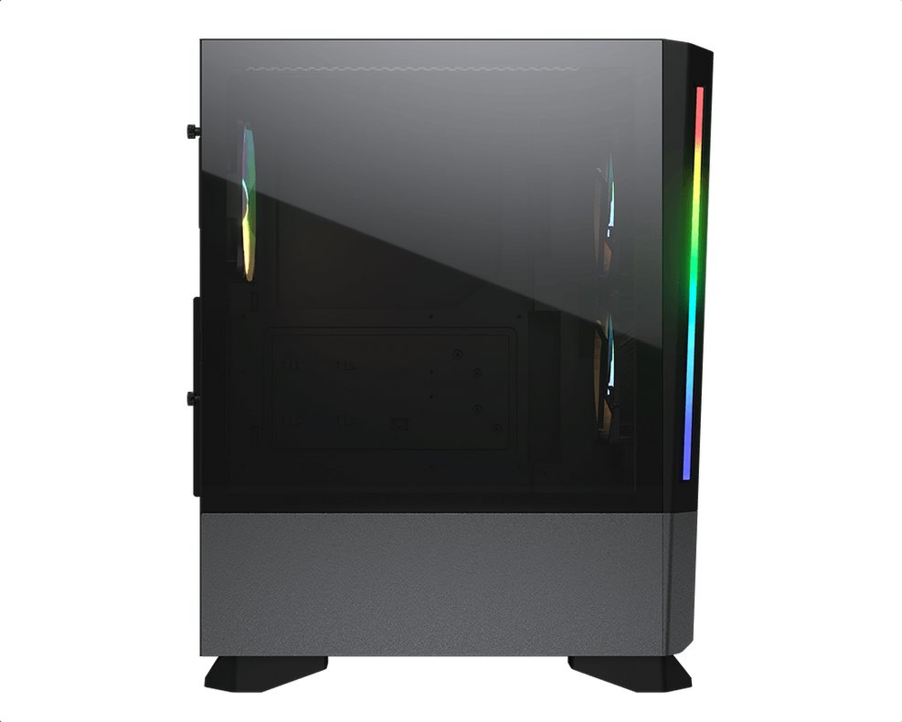 COUGAR PC skříň MX430 Air RGB White Mid Tower Air Vents Front Panel with ARGB strips 3 x ARGB Fans 4mm TG Left Panel