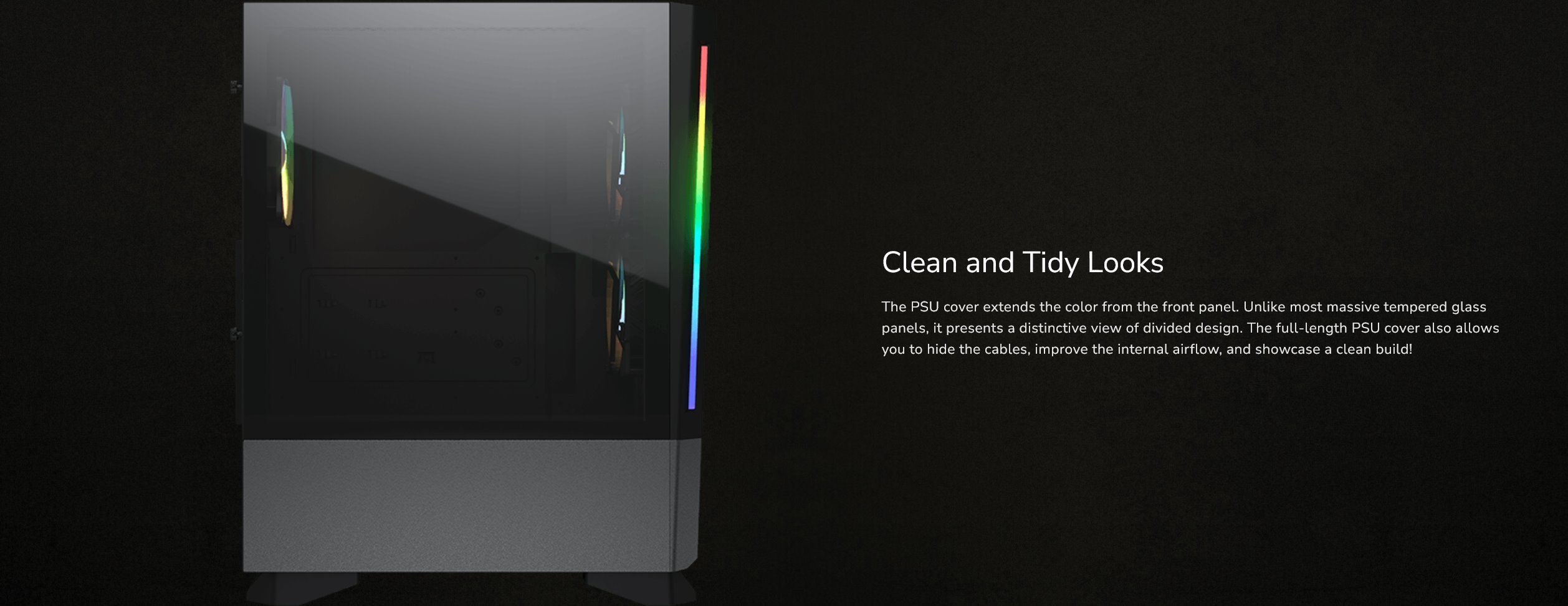 COUGAR PC skříň MX430 Air RGB White Mid Tower Air Vents Front Panel with ARGB strips 3 x ARGB Fans 4mm TG Left Panel