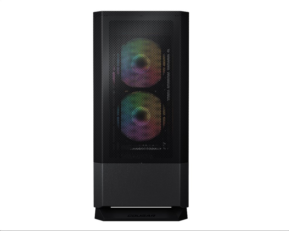 COUGAR PC skříň MX430 Mesh RGB Black Mid Tower Mesh Front Panel 3 x ARGB Fans 4mm TG Left Panel