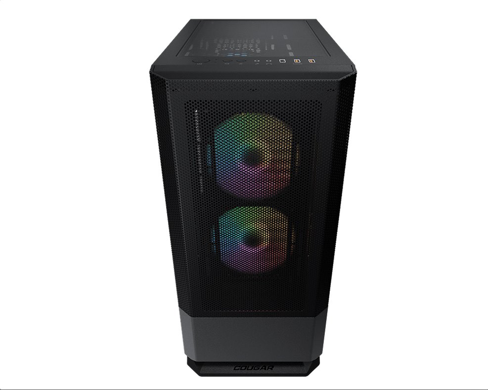 COUGAR PC skříň MX430 Mesh RGB Black Mid Tower Mesh Front Panel 3 x ARGB Fans 4mm TG Left Panel