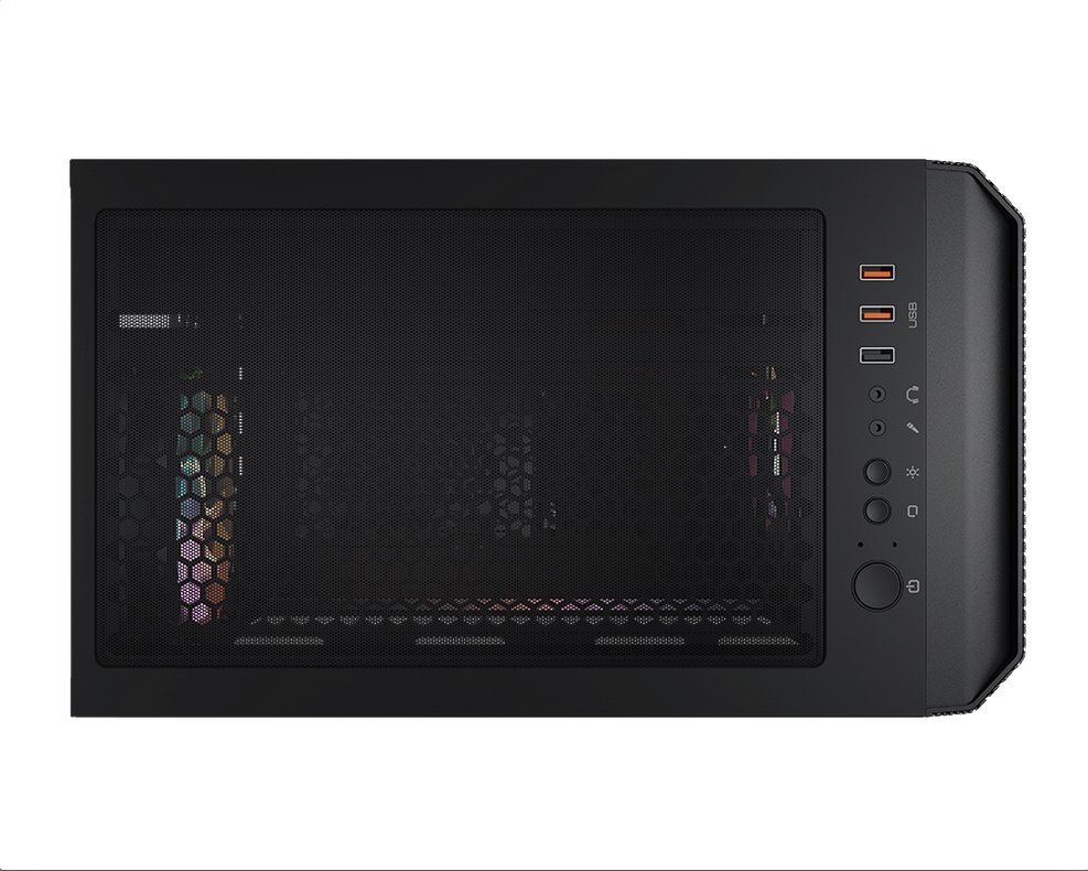 COUGAR PC skříň MX430 Mesh RGB Black Mid Tower Mesh Front Panel 3 x ARGB Fans 4mm TG Left Panel