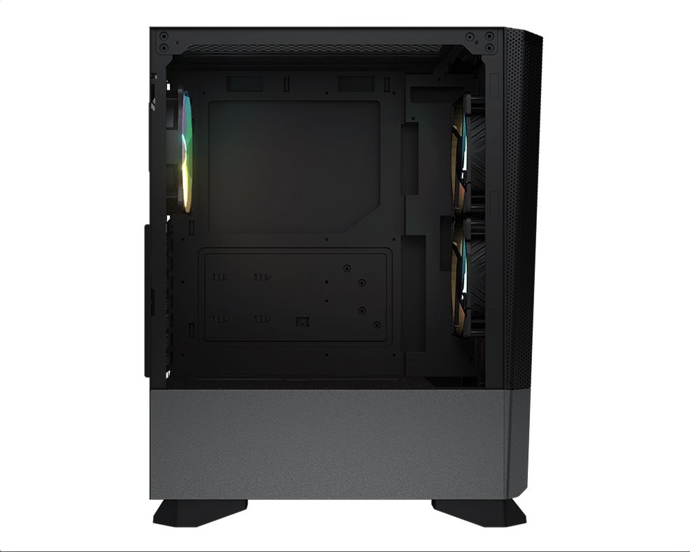 COUGAR PC skříň MX430 Mesh RGB Black Mid Tower Mesh Front Panel 3 x ARGB Fans 4mm TG Left Panel