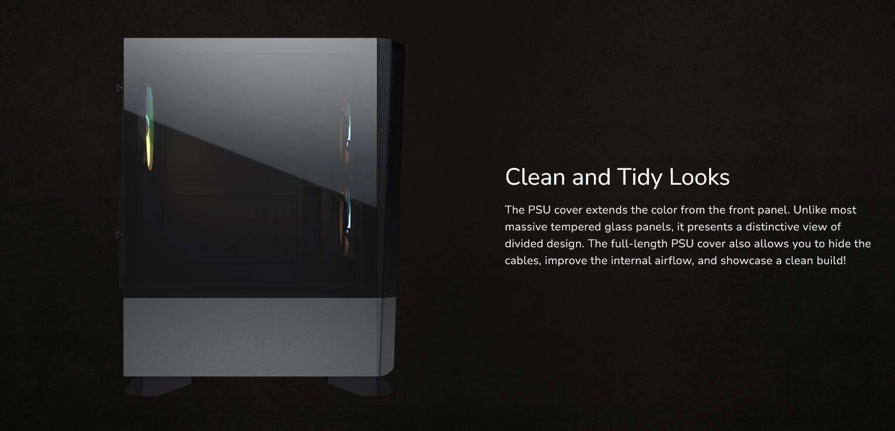 COUGAR PC skříň MX430 Mesh RGB Black Mid Tower Mesh Front Panel 3 x ARGB Fans 4mm TG Left Panel