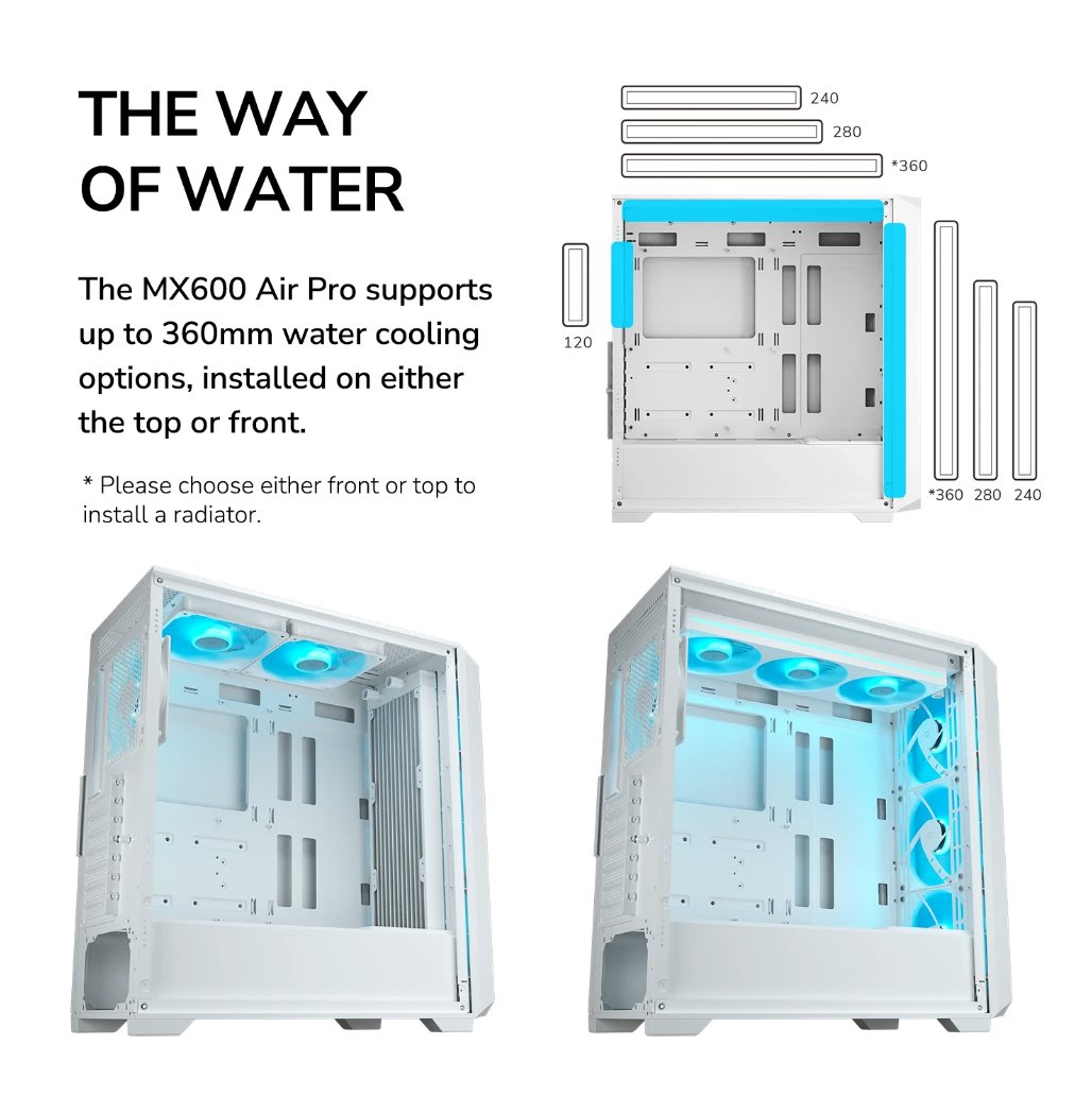 COUGAR PC skříň MX600 Air Pro White Mid