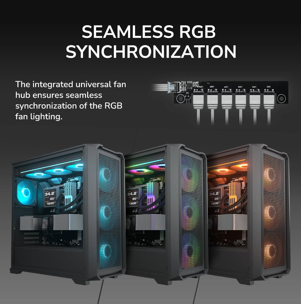 COUGAR PC skříň MX600 Air White Mid