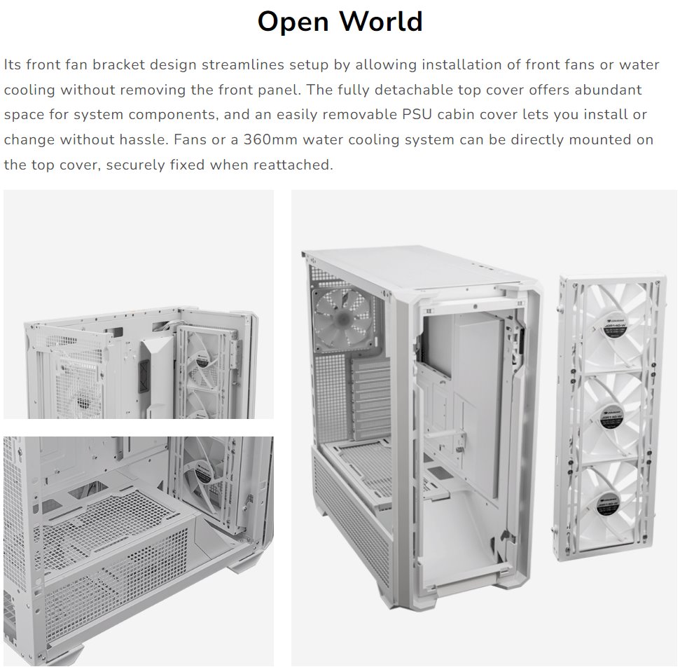 COUGAR PC skříň MX600 Black Full Tower Mesh Front Panel 3 x 140mm + 1 x 120mm Fans TG Left Panel