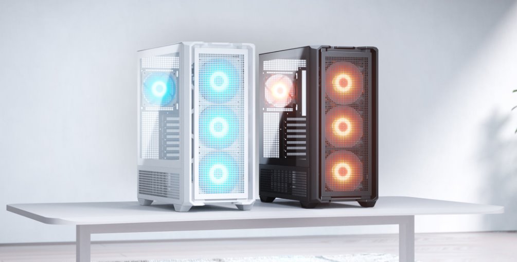 COUGAR PC skříň MX600 Black Mid Tower Mesh Front Panel 3 x 140mm + 1 x 120mm Fans TG Left Panel