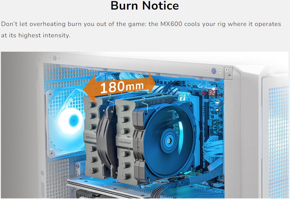 COUGAR PC skříň MX600 Black Mid Tower Mesh Front Panel 3 x 140mm + 1 x 120mm Fans TG Left Panel