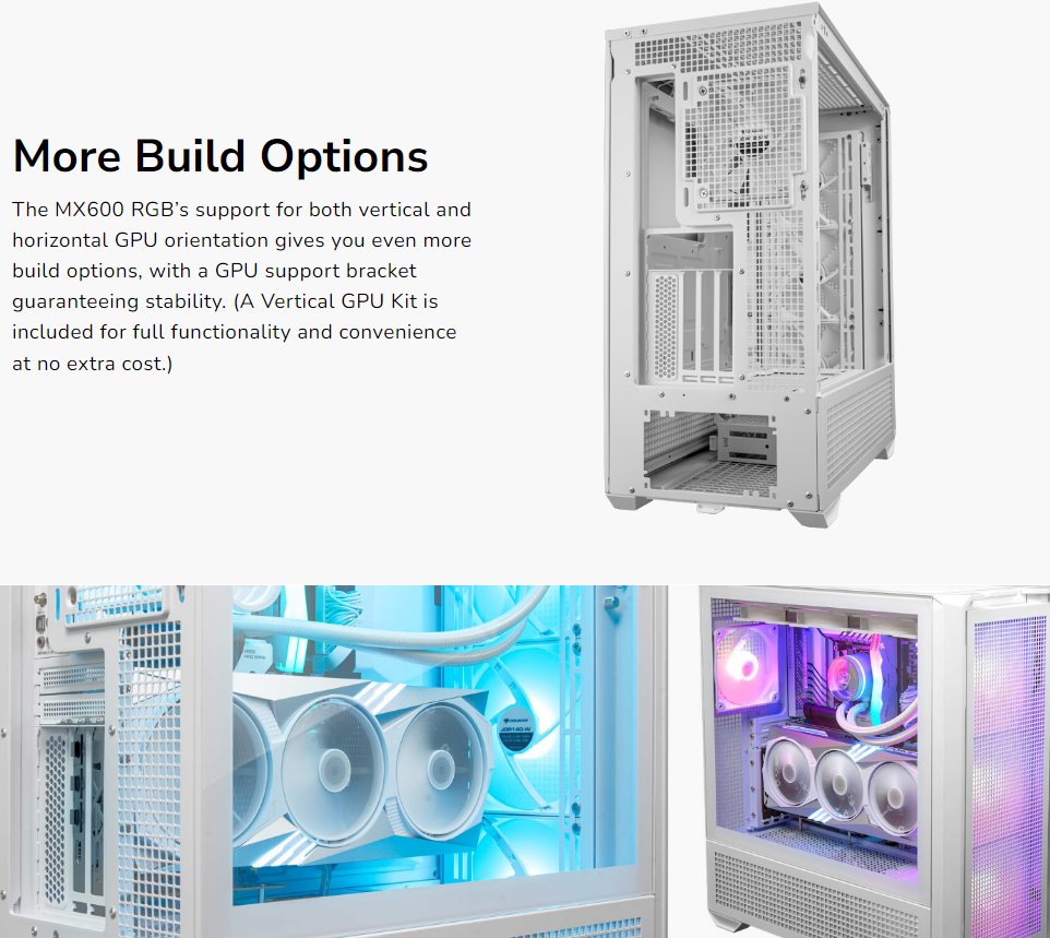 COUGAR PC skříň MX600 Black Mid Tower Mesh Front Panel 3 x 140mm + 1 x 120mm Fans TG Left Panel