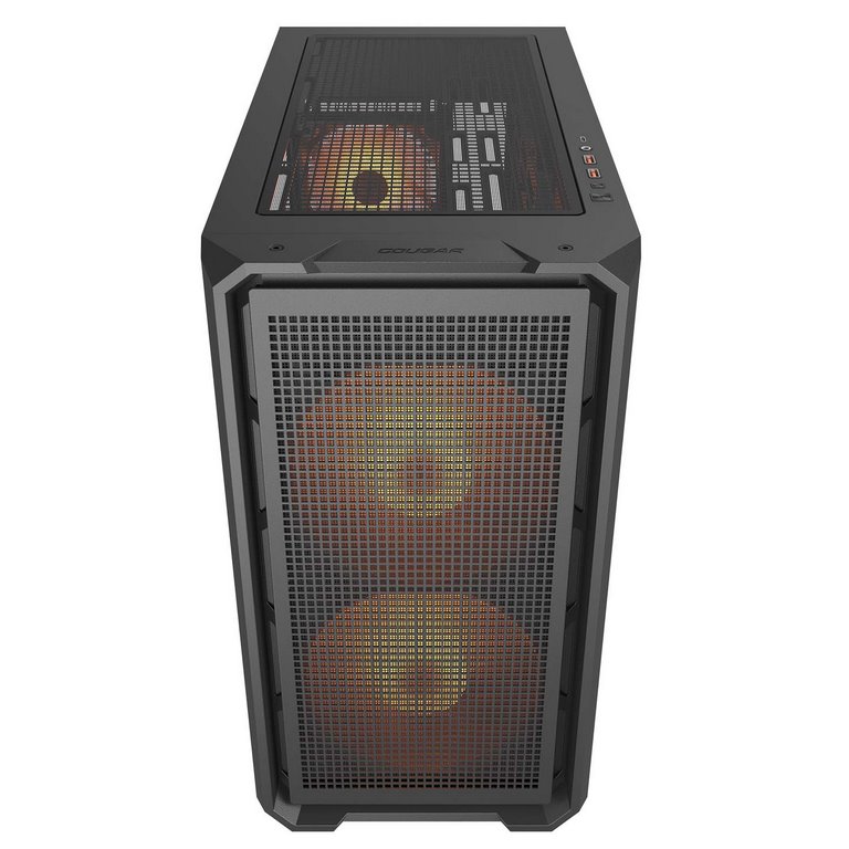 COUGAR PC skříň MX600 Black Mini Tower Mesh Front Panel 2 x 160mm + 1 x 120mm Fans TG Left Panel