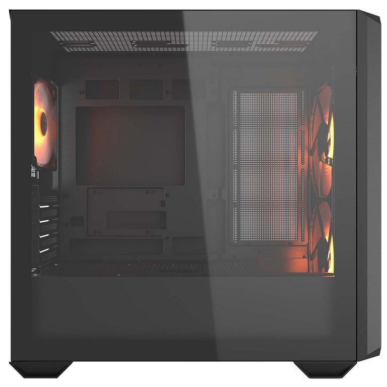 COUGAR PC skříň MX600 Black Mini Tower Mesh Front Panel 2 x 160mm + 1 x 120mm Fans TG Left Panel