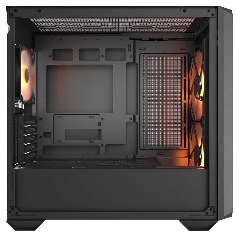 COUGAR PC skříň MX600 Black Mini Tower Mesh Front Panel 2 x 160mm + 1 x 120mm Fans TG Left Panel