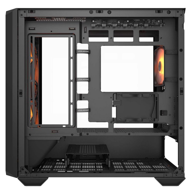 COUGAR PC skříň MX600 Black Mini Tower Mesh Front Panel 2 x 160mm + 1 x 120mm Fans TG Left Panel